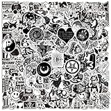 NA WAYOUTER 200 Stücke Aufkleber Schwarz-Weiß Graffiti Decals Bumper Stickers für Auto, Skateboard, Reisekoffer, Laptop, Skatboard