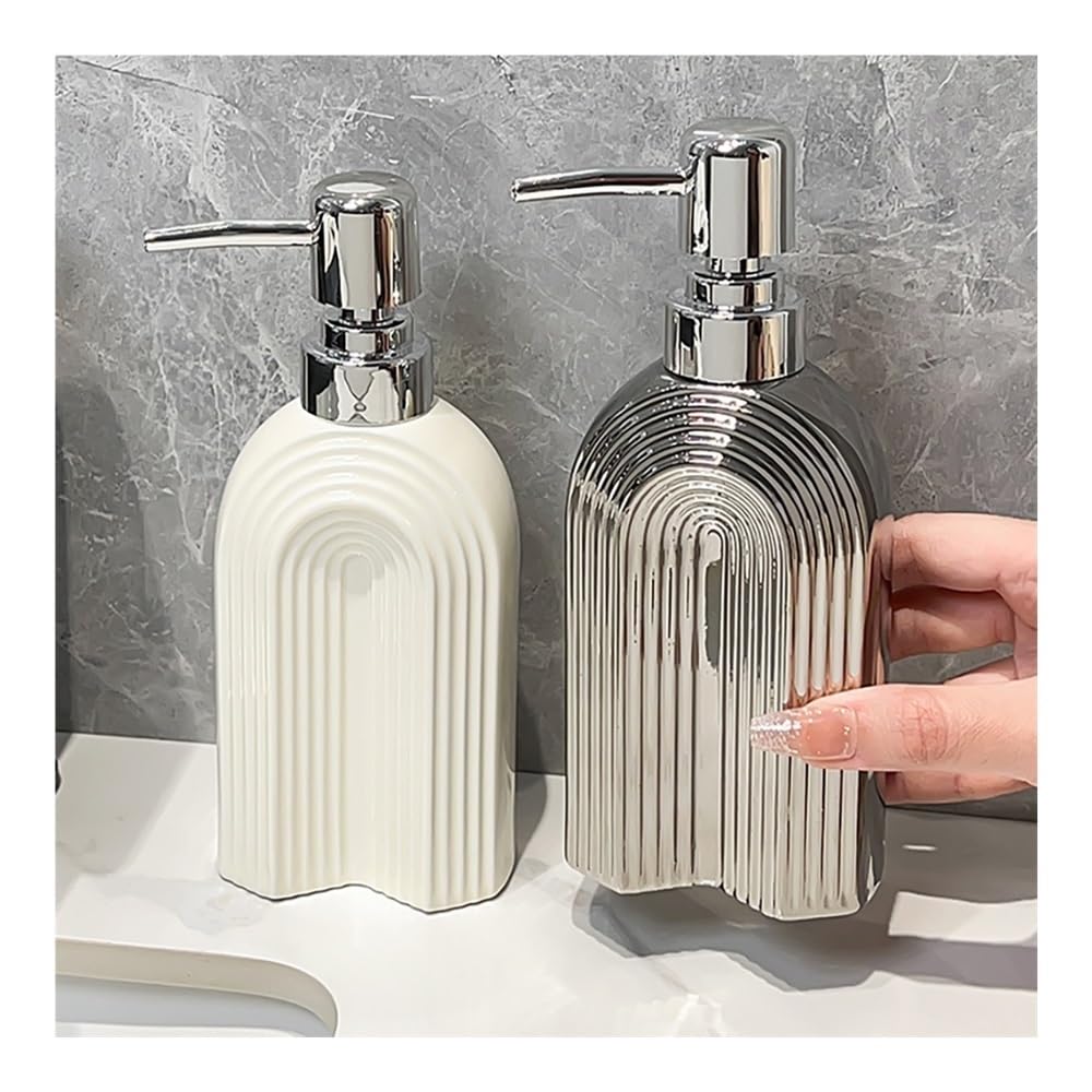 Seifenspender Spenderflasche Pressflasche Waschmittel Duschgel Spülmittel Leere Flasche Keramik Handflasche Badezimmer Seifenablage