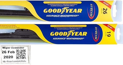 Juego de limpiaparabrisas para Land Rover Range Rover Velar 2018-2019  Cuchillas para conductor y pasajero y pegatina para recordatorio (Assurance