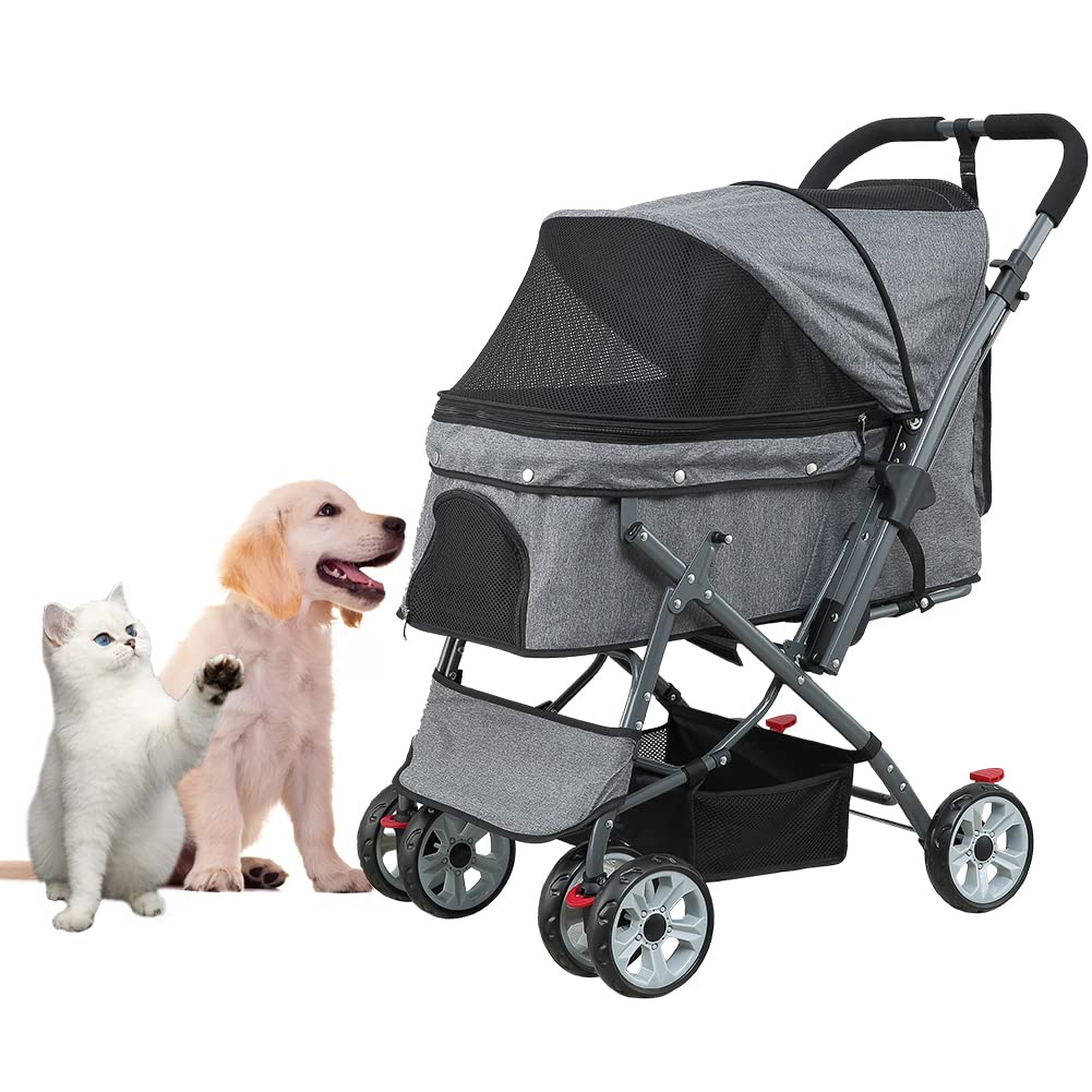 Sheripet Pet Stroller,Foldable Dog Stroller for Medium Dogs