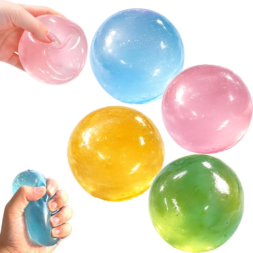 Squishy Fidget Toys, Coconut Oil Squishy Stress Balls, Slow Rising Squishies Ball, Anxiety Relief Squeeze Sensory Toys for Adults Kids, Fidgets Toys for Home Office Funny Gifts (4Pcs) â image 1