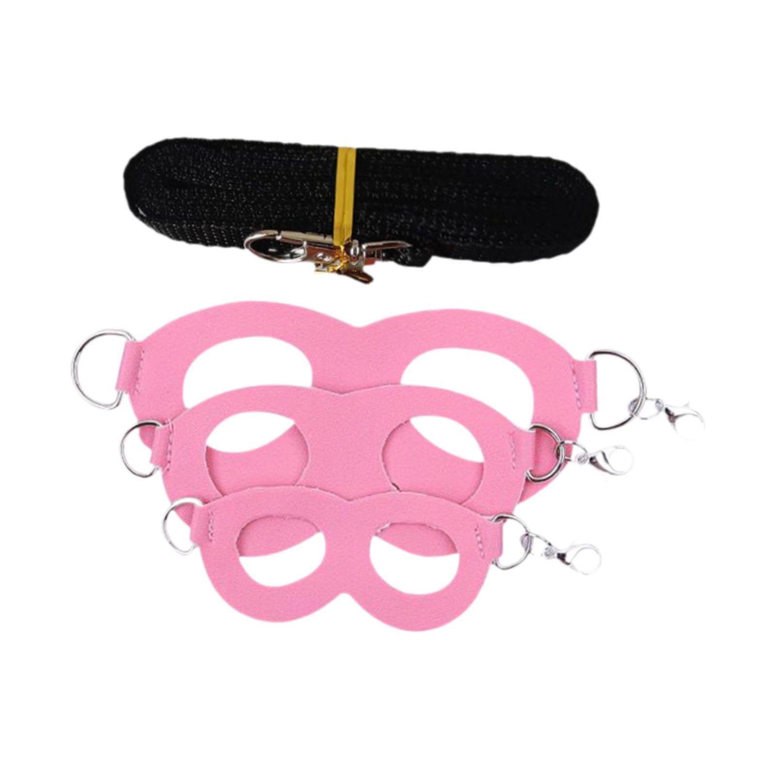 CLUB BOLLYWOOD®3X Sugar Glider Harness and Leash Set Outdoor for Rabbits Hamsters Squirrels Pink|Pet Supplies | Small Animal Supplies | Collars Leads & Harnesses|3 PU Leather Harness-image-29