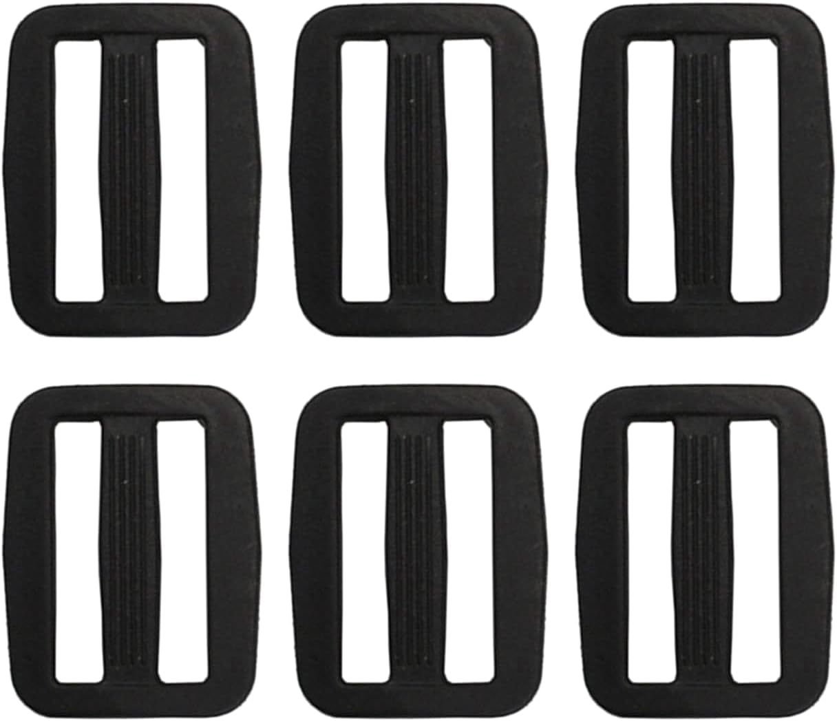 LOMYLM 6pcs Triglide Slider Buckles, Black Plastic Tri Glide Adjusters