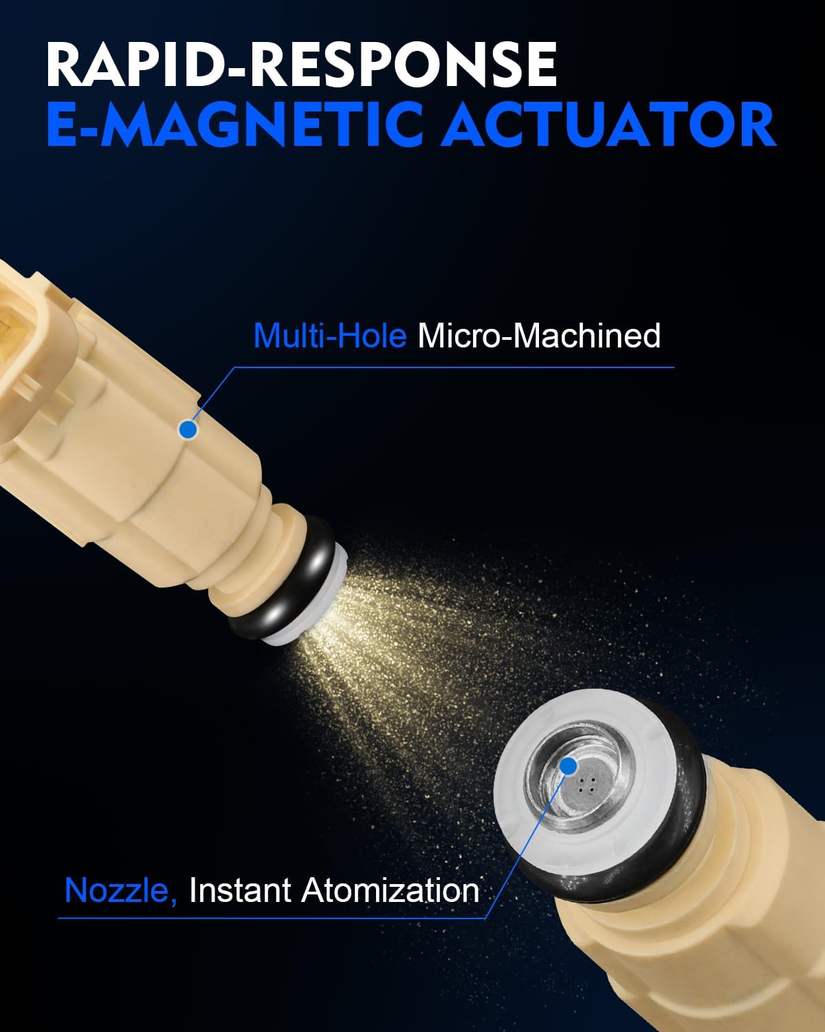 Upgraded Fuel Injectors 35310-2G100 High Performance Injectors Fit for:-Hyundai Tucson GL 2.0L 11 12 13, for:-Kia Forte EX LX Forte Koup EX 2.0 2010 2011 2012 2013, FJ1082 353102G100 (4Pcs)