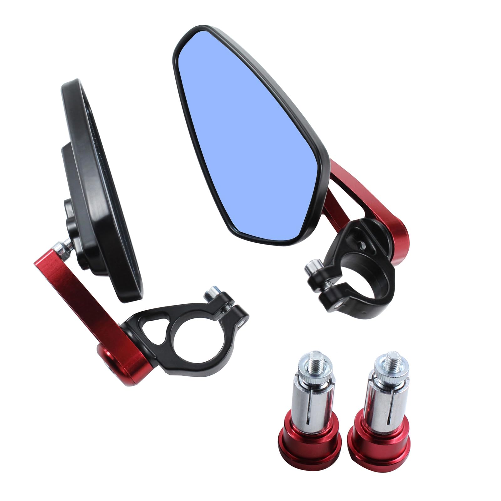 GWH Universal Motorcycle CNC Bar End Mirrors Side Folding 22MM 7/8" inch Handlebar Mirror RearView For M6/M8 Street Bike Motocross Scooter Motorbike