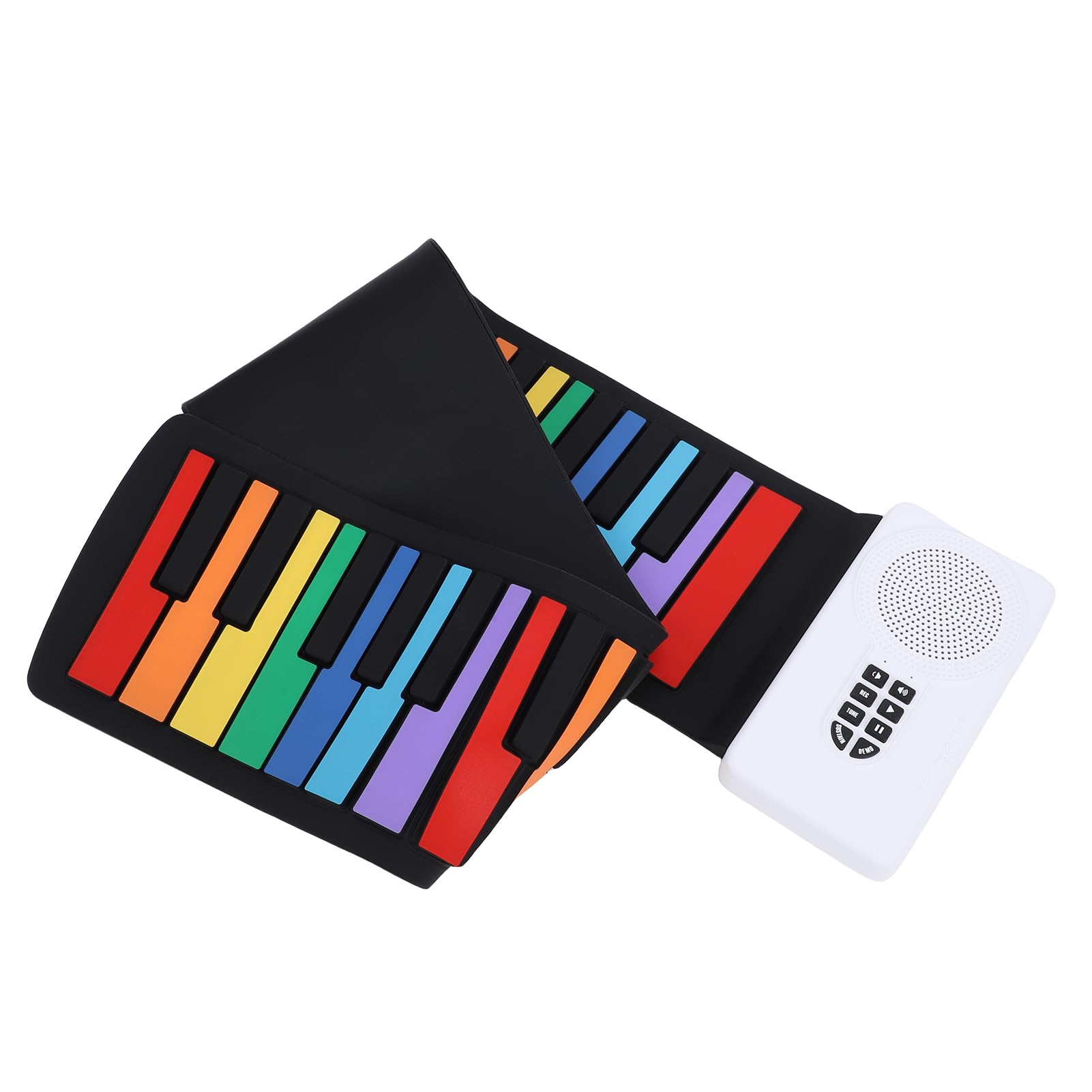 Tissting Tisstin Tastiera Elettronica Portatile 49 Tasti Silicone Con Altoparlante - Tastiera Arrotolabile Per Principianti, Musicisti In Viaggio, Include Cavo Di Ricarica E Manual (Versione a colori)