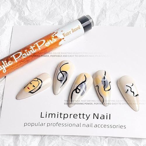 Miniatura 8 de EBIEFLY Juego de rotuladores de pintura con graffiti para arte de uñas, rotulador de punta fina, rocas permanentes, dibujo, tela, tela, madera,