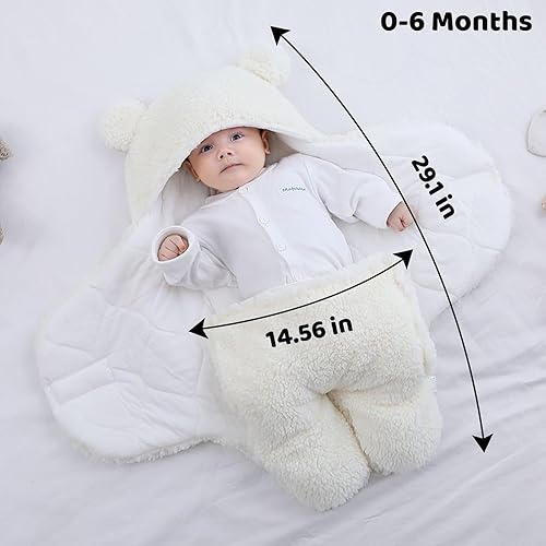 Miniatura 9 de Danolt Artículos esenciales para recién nacidos, pañales para recién nacidos de 0 a 6 meses, manta de felpa suave para bebé, saco de dormir, regalos