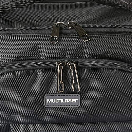 Mala de Bordo Multilaser Trolley 2 Rodas Notebook de até 19 Pol, Preta - BO416