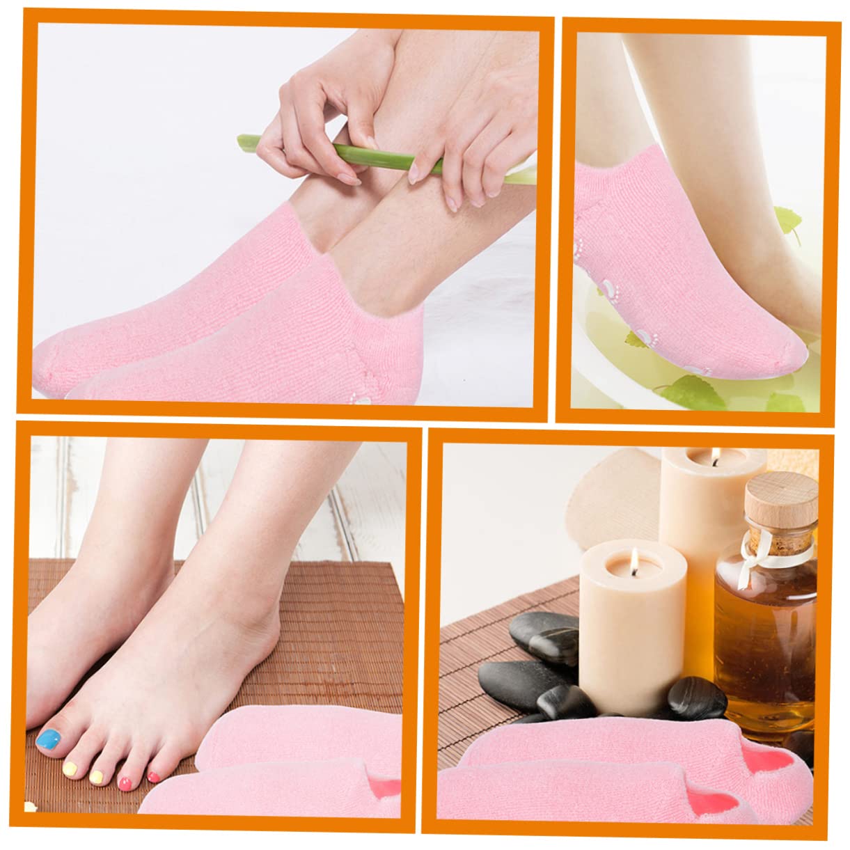 BESTYASH 3 Paia Socks Nutrienti per Spa Morbide e Antiscivolo per Trattamenti Idratanti Dei Talloni Screpolati