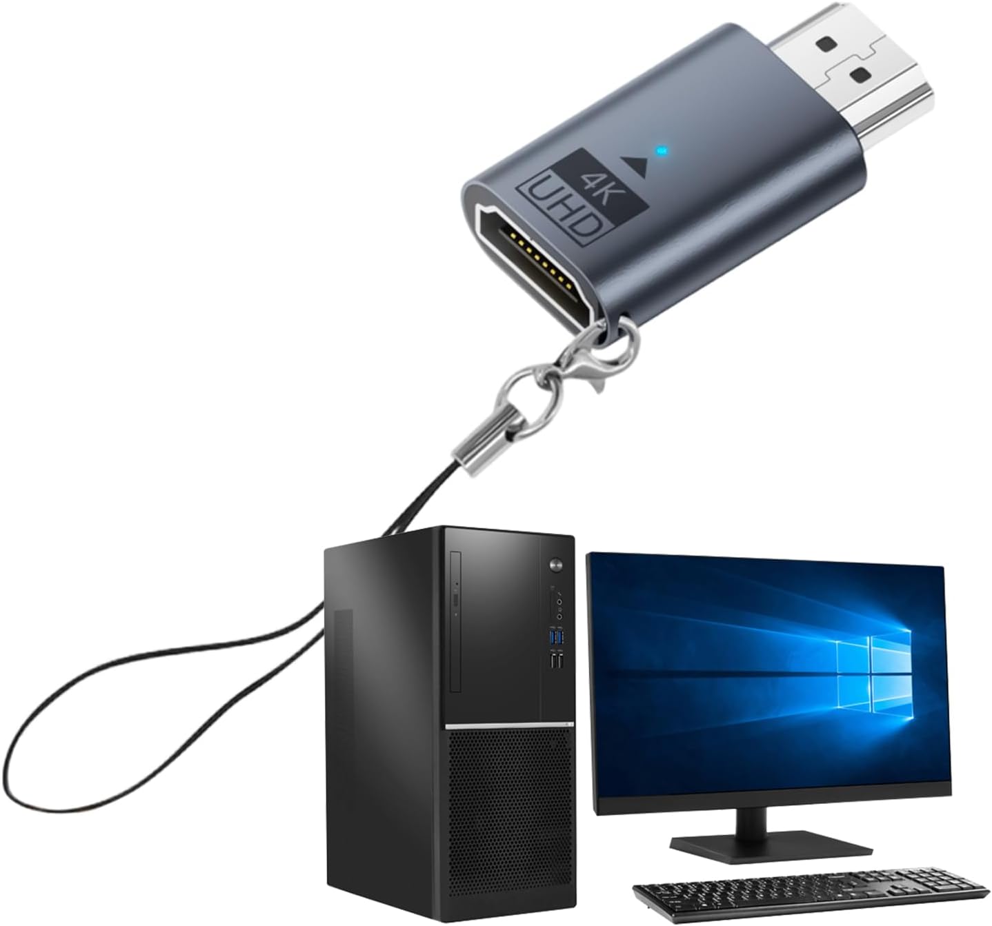 HD Screen Extender,Plug-and-Play Streaming Projector Adapter - Screen Mirroring Streaming Casting Dongle | for Laptop Tablet Monitor TV Sound File Video Audio