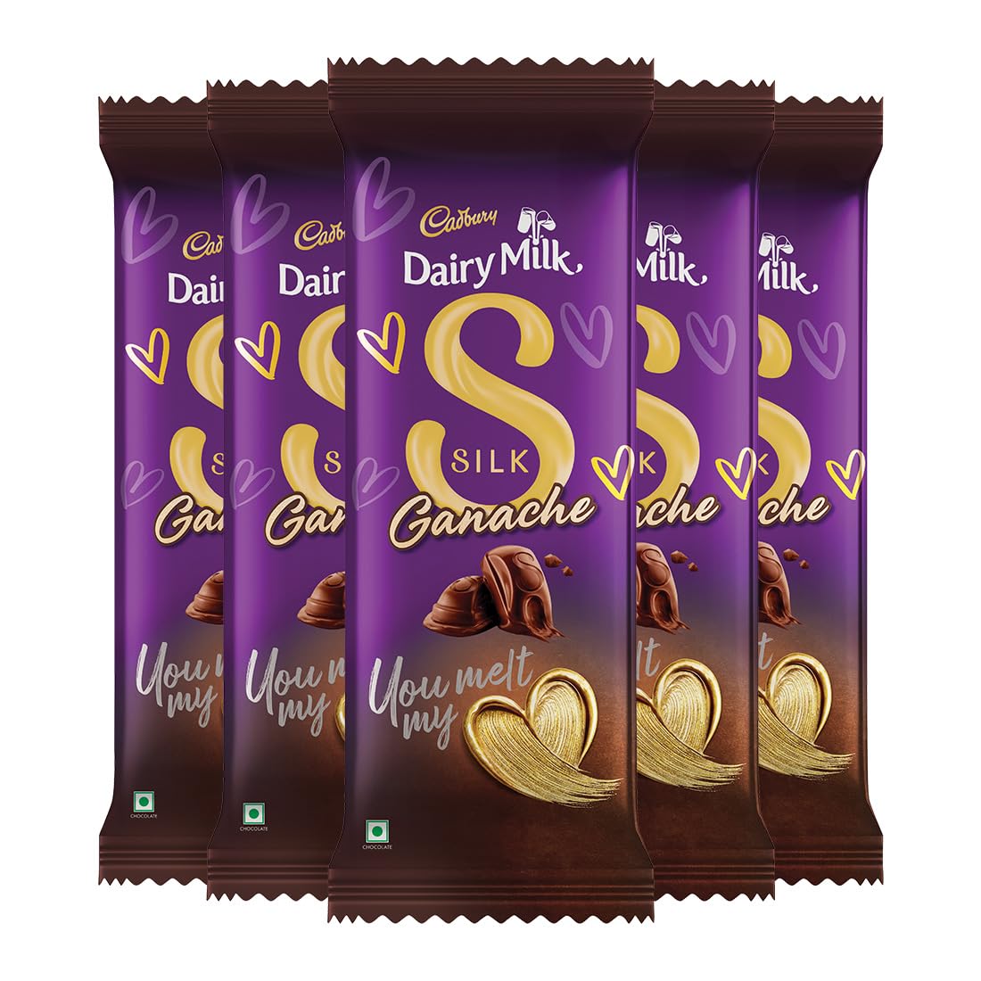 Dairy Milk Silk Ganache Valentine's Gift Pack Chocolate Bars, 54 g (Pack of 5)