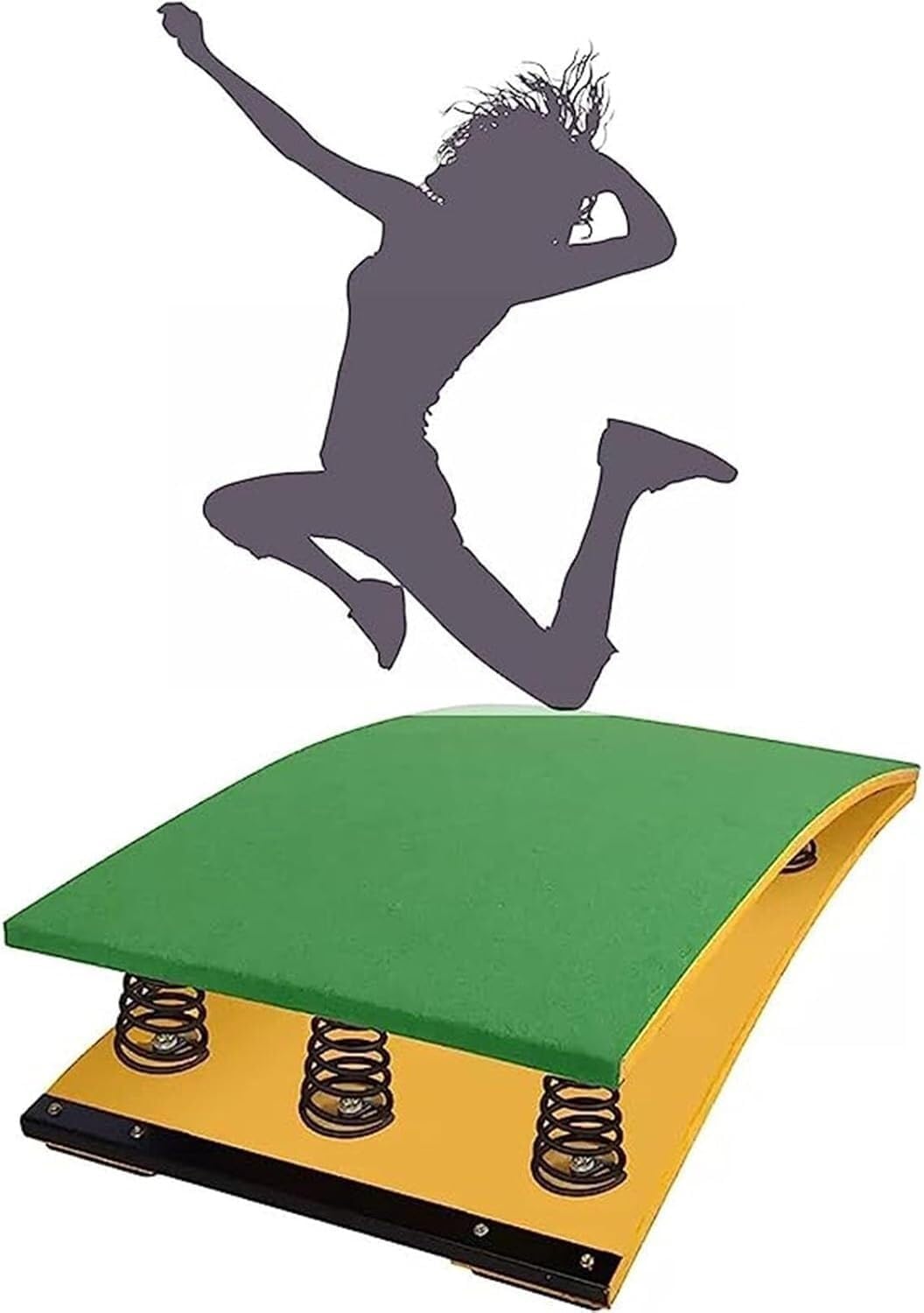 TIST High Jump Spring Board Pro Curved Spring Board Elastic Ramp with 6 Spring Sport Equipment for Vaulting Training orTeens Backflip High Jump Landing Practice Art Project Assisted Springboard