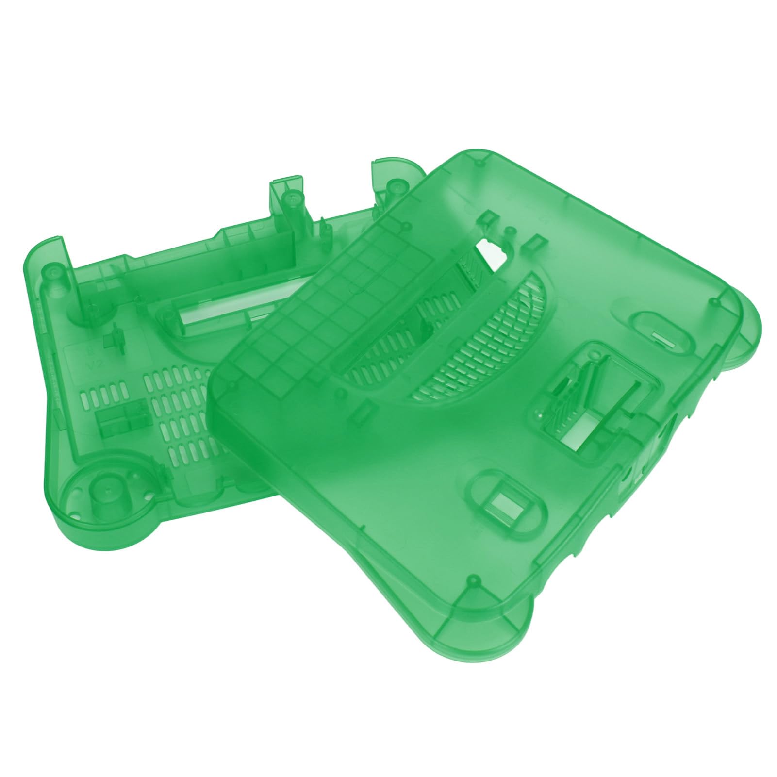 POENVFPO Durable N64 Consola de Videojuegos Retro Caso Translúcido Protective Shell: Apariencia Exquisita, Kit Completo, Ideal para Coleccionistas de Consolas de Juegos y Entusiastas (Cian