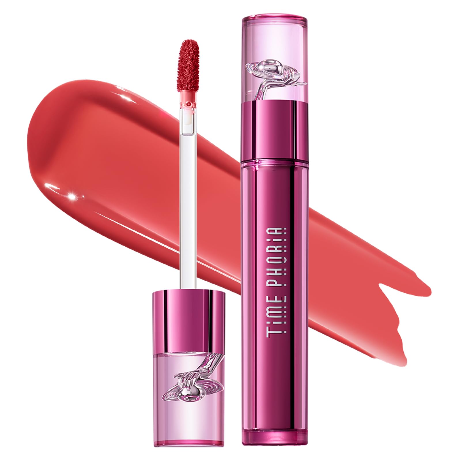 TIME PHORIA TIMEPHORIA Altera Blurring Tint Lip Stain 010 Ripple, Vibrant Coral Glossy to Soft Matte Finish, Blur Lip Lines, Weightless No-Sticky Airy Velvet Texture, Vibrant Hydrating Long-Lasting Lip Makeup
