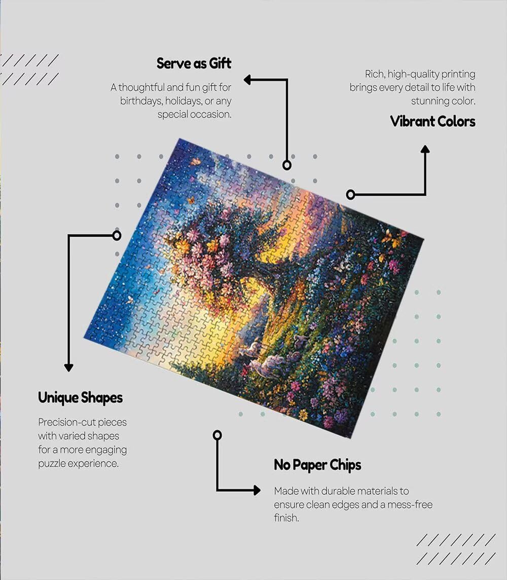 Puzzle 2000 Teile Erwachsene, Einhorn Blumen Jigsaw Puzzle 2000 Teile, Impossible Klassische Puzzles, Komplex Herausfordernd Puzzles, Familie Aktivität Spiele, Wanddekoration Geschenke BXHZW2-239
