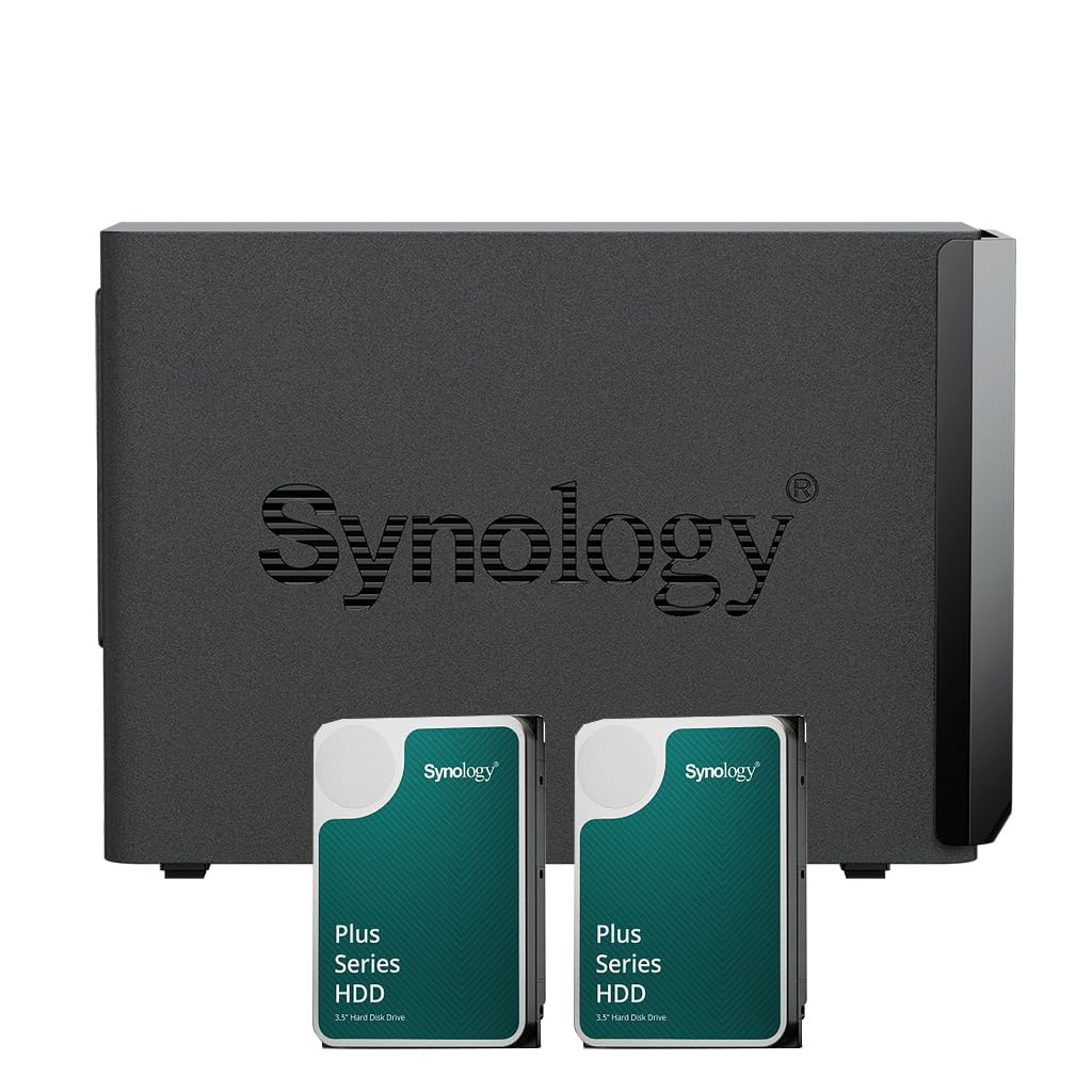 Bundle NAS Synology DS224+ 2Go avec 2 disques Synology 4To HAT3300, Non assemblé