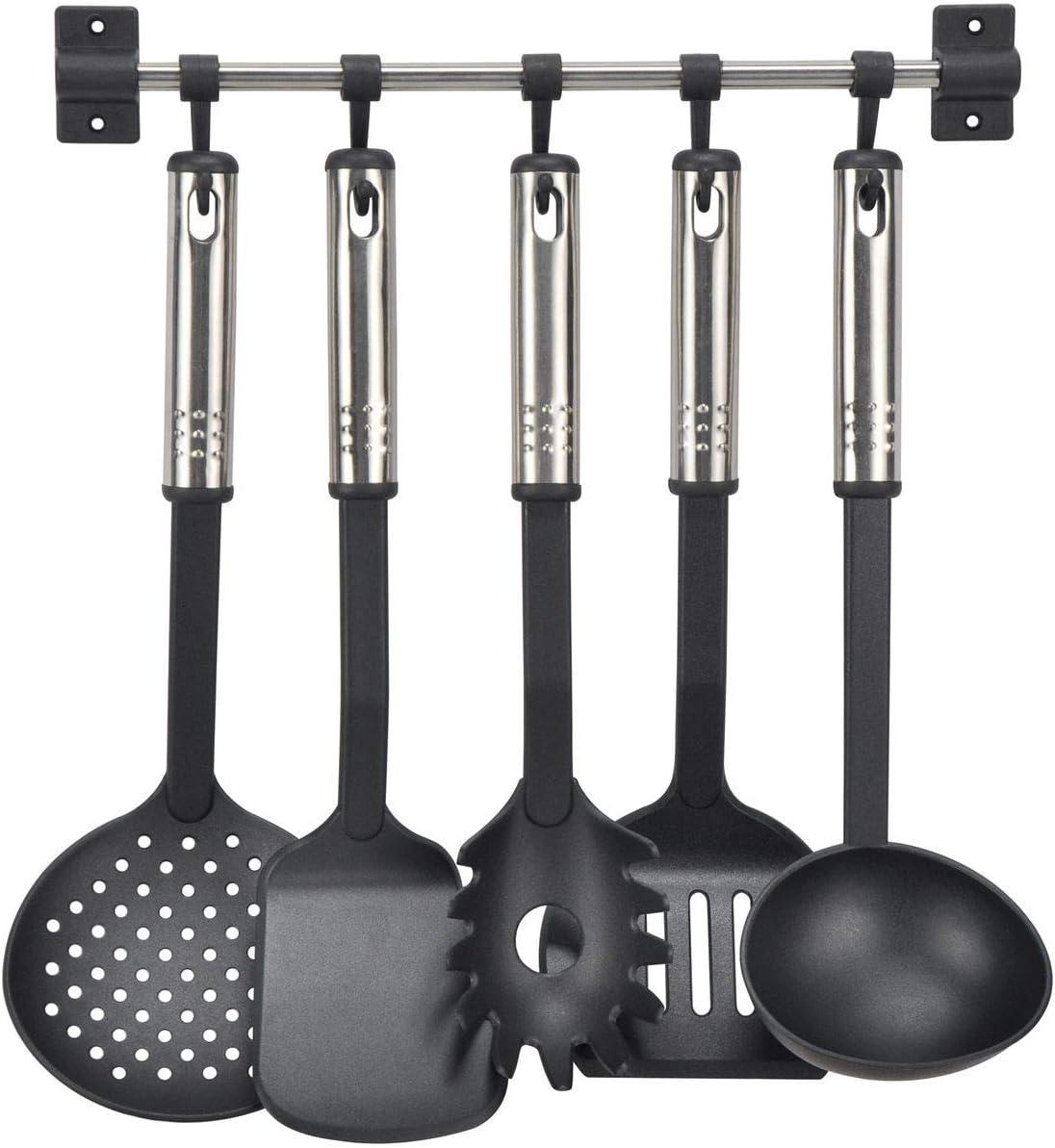 HI6 Piece Kitchen Tool Set Black and Silver