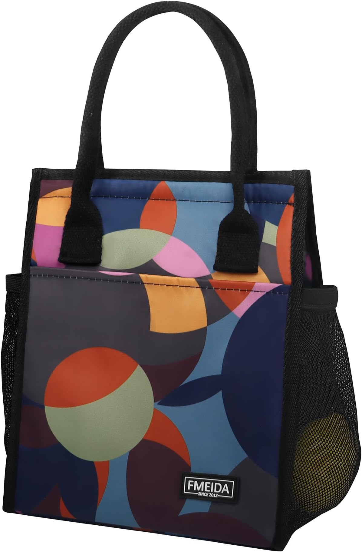 Fmeida Insulated Lunch Bags Small Cool Bag Lunch Box for Adults Women Men Kids Thermal Lunch Tote Bags for Work School Office (Polka Dots)