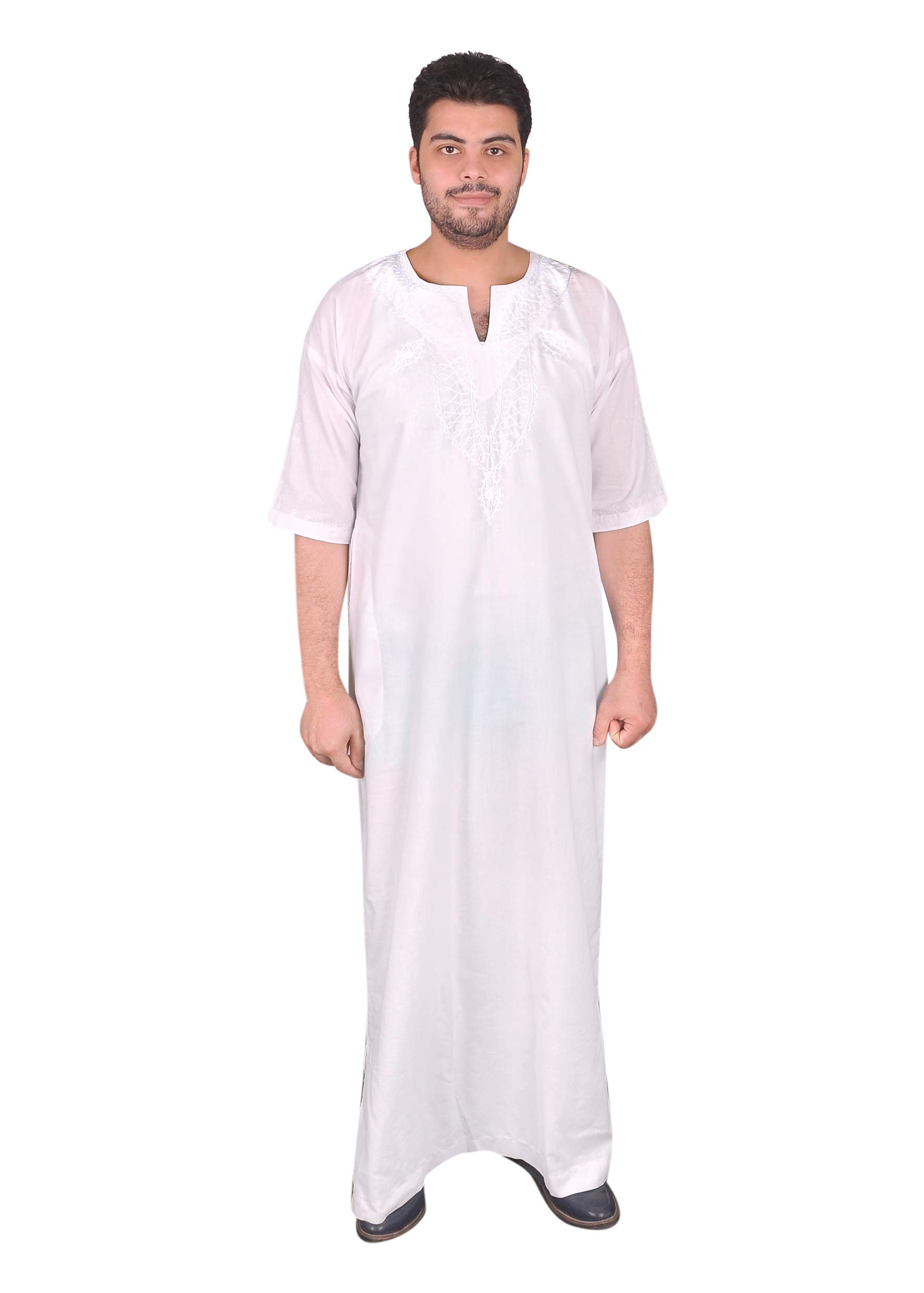 Moderner Herren-Kaftan, Farbe: Weiss/weiß