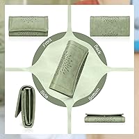 Vista 63 de Aphison - Cartera larga de cuero suave RFID para mujer, con caja de regalo