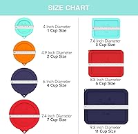 Vista 7 de SOPHICO - Tapas de repuesto redondas de silicona para recipientes de 2 tazas, compatibles con Pyrex 7200-PC y cuencos de vidrio Anchor Hocking