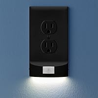 Vista 1 de SnapPower Paquete de 2 luces de movimiento para tomas dúplex Luces nocturnas LED con detección de movimiento integradas en la placa de pared