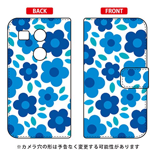 SECOND SKIN Folio Smartphone Case Flower Pop Blue / for Nexus 5X LG-H791/docomo DLGN5X-IJTC-401-LIX9 DLGN5X-IJTC-401-LIX9