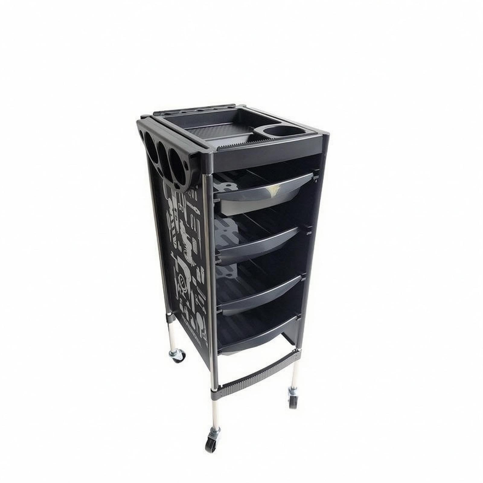 Hairdressing Storage Trolley Pull-Out Trays Salon Storage Trolley Molded Compartments-image-4