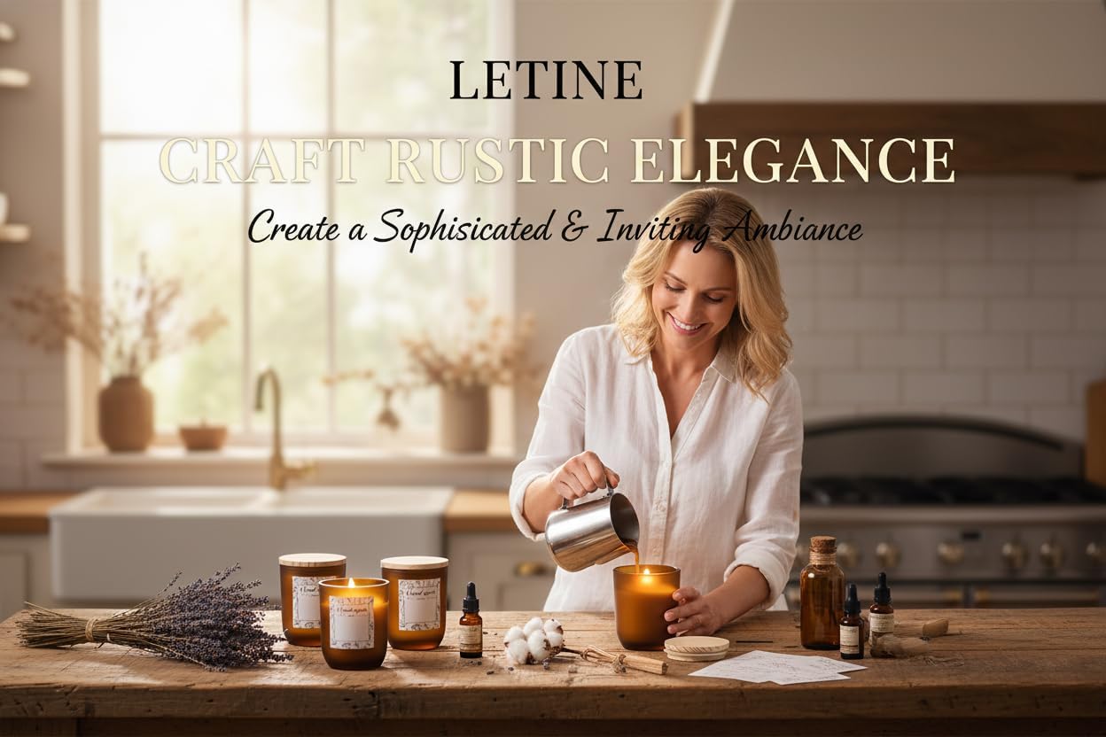 LETINE 12PCS Matte Amber Glass Candle Jars 8oz with Lids - Multi-Purpose Frosted Candle Containers for DIY Candle Making, Herb Storage, Sugar Scrubs, Perfect for Bridesmaids Gifts & Wedding Favor image 5