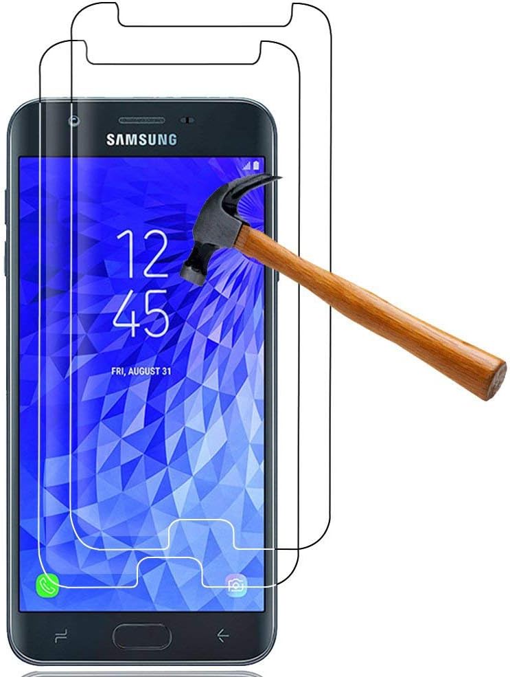 for Samsung Galaxy J7 (2018) Glass Screen Protector – [2-Pack] Samsung Galaxy J737 2018 SM-J737V J737T J737A J737P High Clear Anti Scratch Tempered Glass Screen Protector