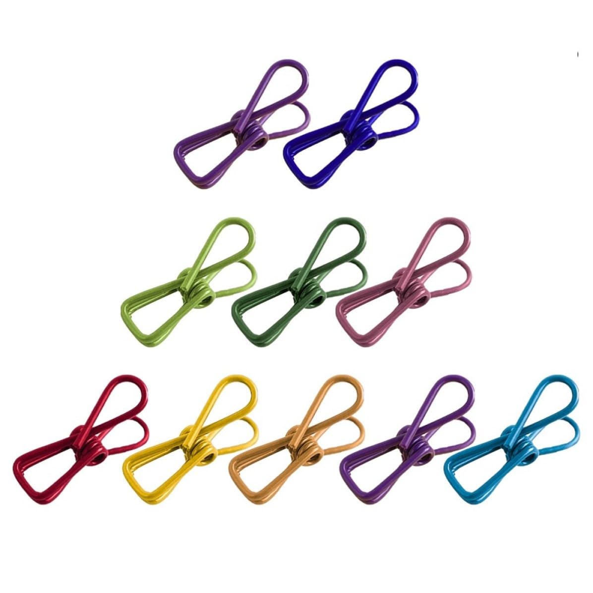 para Ropa de Acero Inoxidable Resistentes Prueba de Viento Color Aleatorio Juego de 50 Pinzas Multiusos Hogar y Secado al Aire Libre