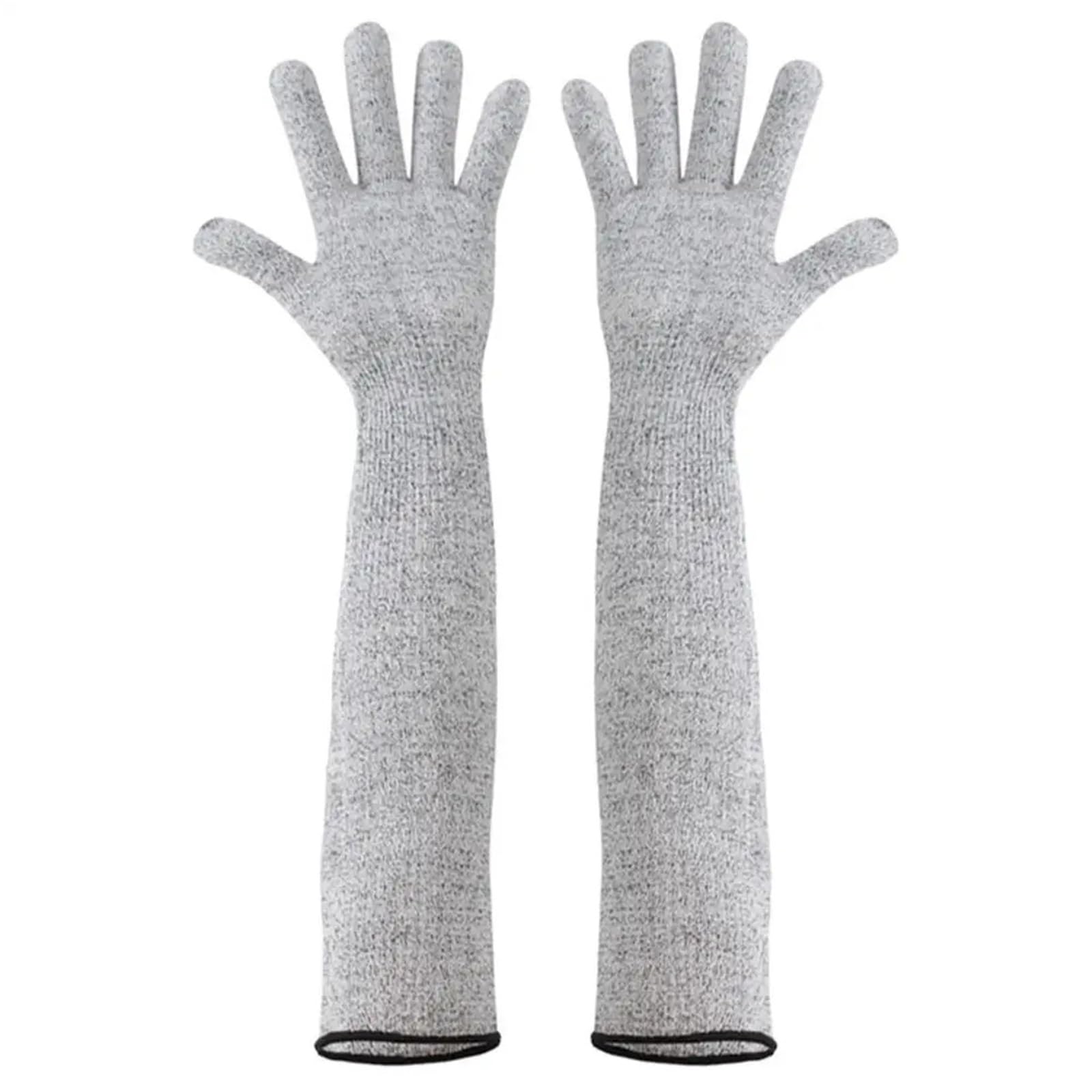 2 paia di guanti antitaglio antiperforazione traspiranti e delicati sulla pelle, in HPPE livello 5 Flessibile(45cm)