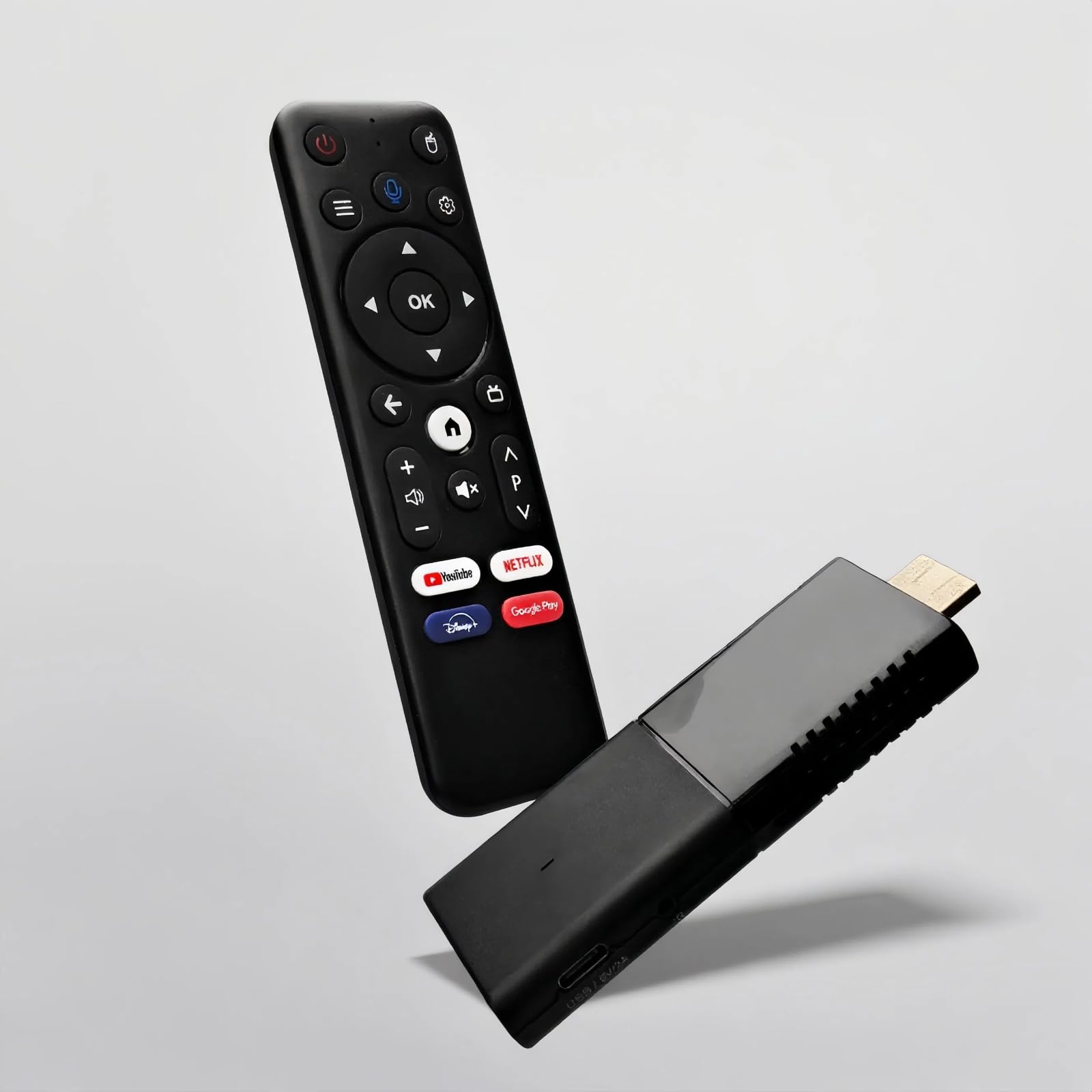 BOXPUT Q3 TV stick, Android 10 system H313 chip, 2GB RAM 16GB ROM, 2.4G/5G dual WiFi BT remote control, 4-core 4K high-definition TV stick, with Bluetooth voice remote control