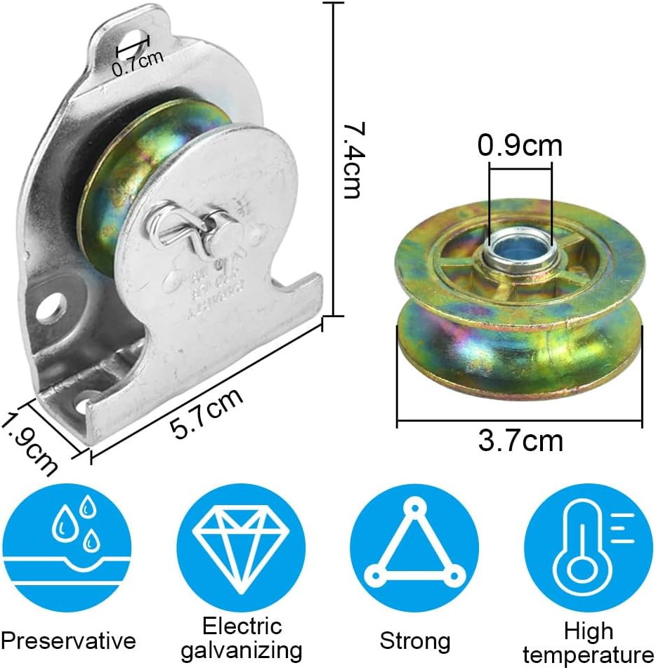 GOLRISEN 3PCS Pulley Roller Single Pulley Block Ball Bearing Pulley