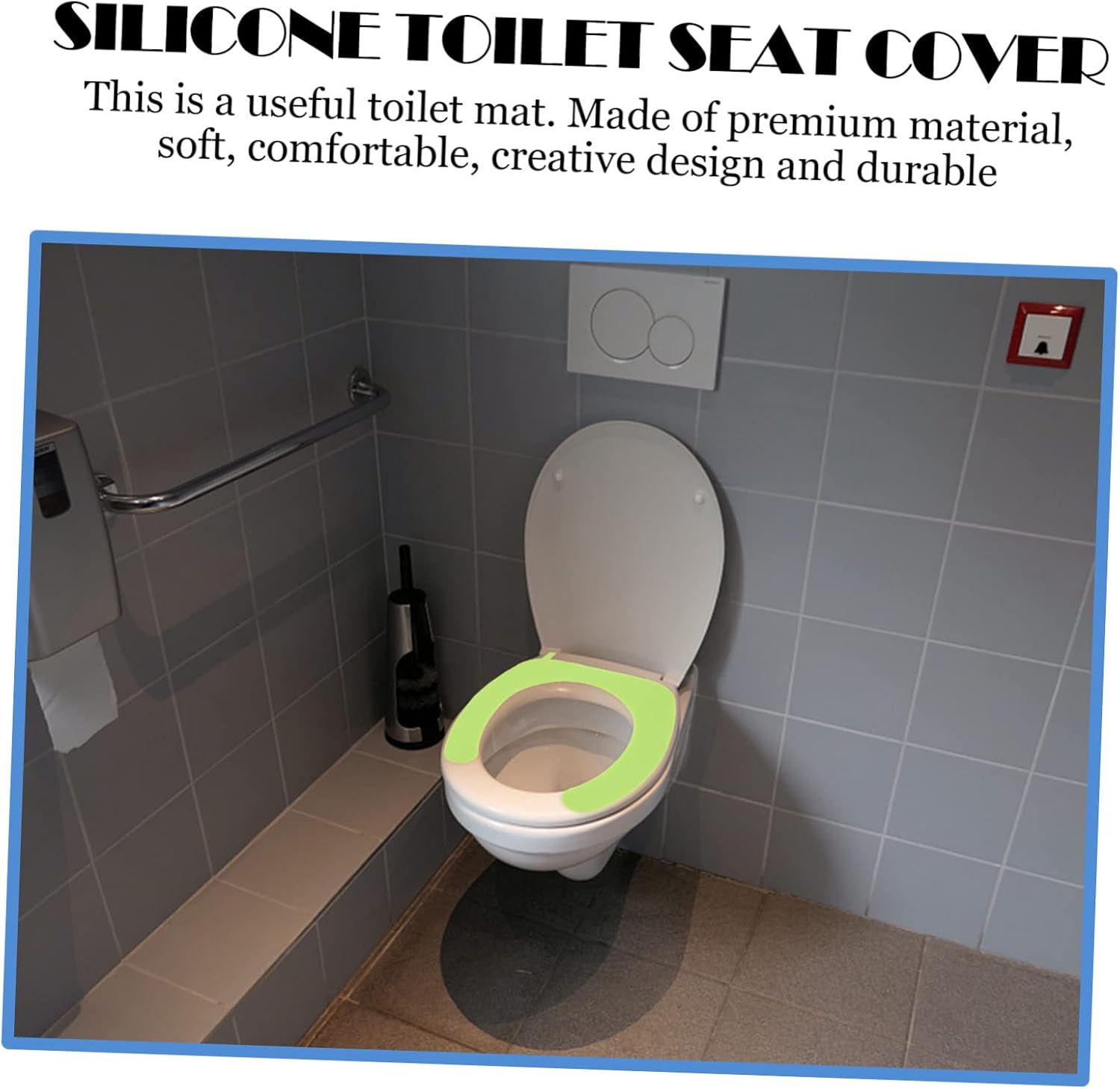 Bathroom Mats Silicone Toilet Seat Cover Washable Seat Covers Fluffy Pad for Home