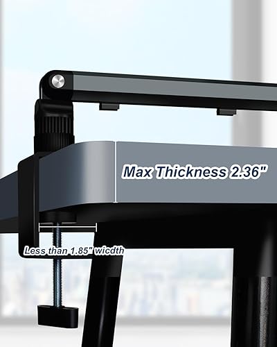 Miniatura 7 de Soporte de escritorio para tableta para iPad, abrazadera de escritorio de brazo de aluminio, soporte de monitor portátil adecuado para teléfonos de