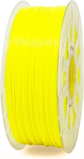 Gizmo Dorks 1.75mm PLA Filament 1kg / 2.2lb for 3D Printers, Fluorescent Yellow (UV Light)