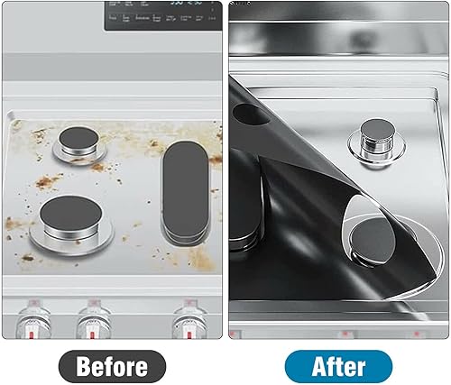 Miniatura 4 de Reutilizable 0.016 in Estufa Cubierta de Estufa de Gas Protector Superior Almohadilla Resistente al Calor Limpieza Rápida Forro Cocinar Para Cocina