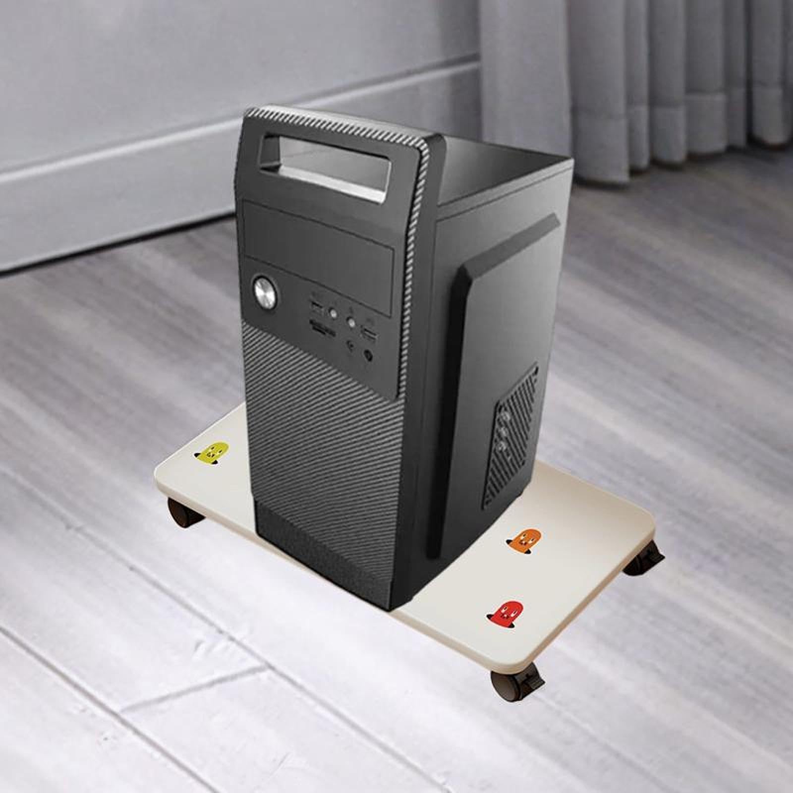 Soporte de Torre para PC, Soporte de Torre para CPU móvil, de para computadora, de CPU Debajo del Escritorio para habitación, Impresora y hogar, Blanco