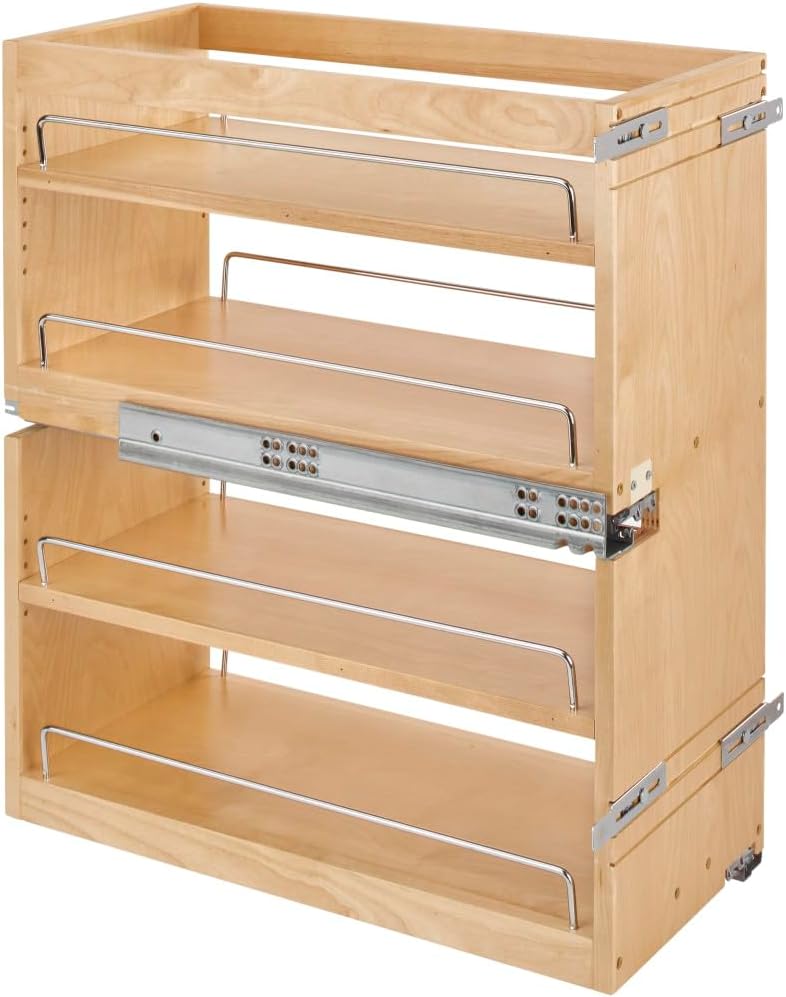 Rev-A-Shelf Wood Base Cabinet Pullout Organizer w/Soft-Close