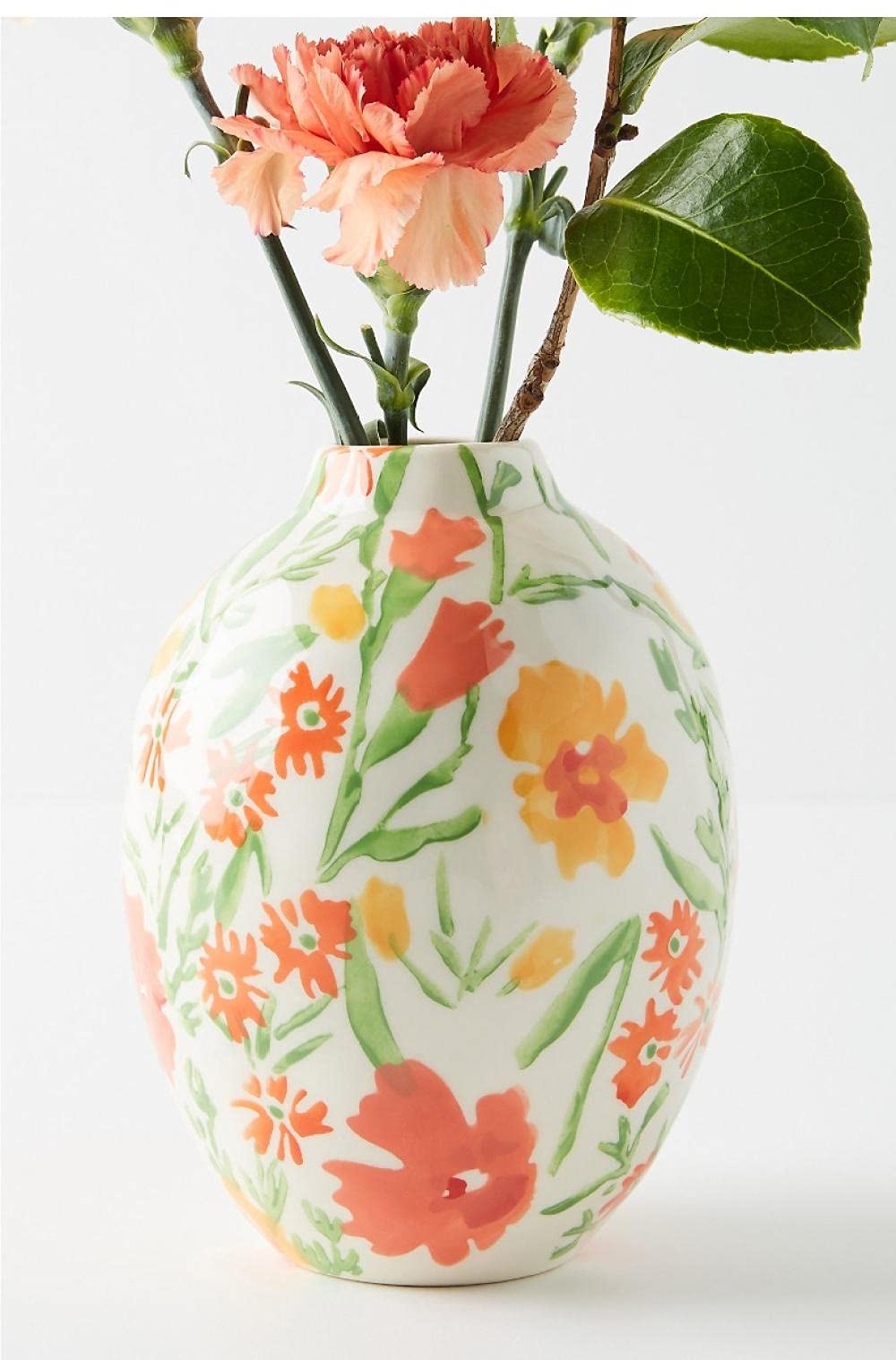 Amazon.com: Hand drawn ceramic flowers flower diaross vase