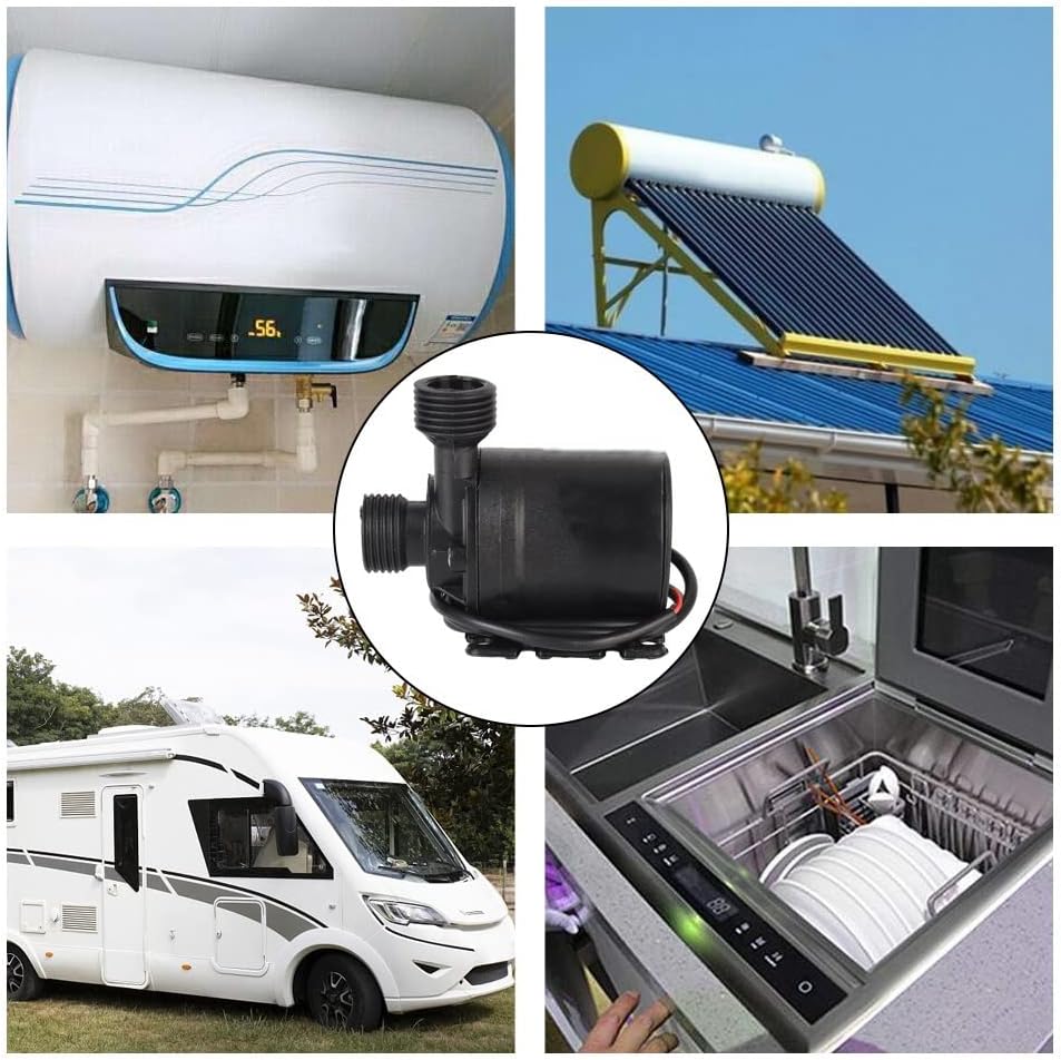 Water Pumps, Parts & Accessories Submersible Water Pump Ultra Quiet Portable Brushless Motor DC 12V Home 800L/H 5M For Cooling System Fountain Heater Mini(24V wiring)