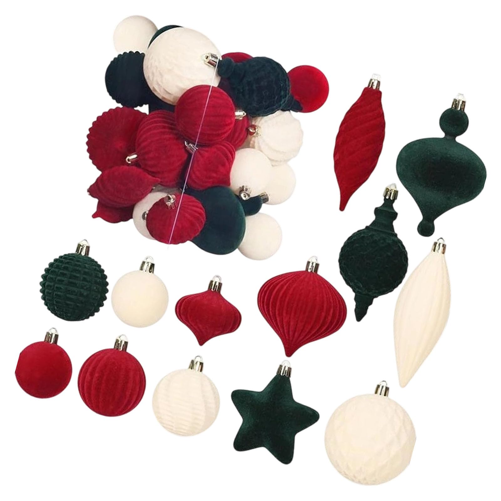 Ornement de Noël peint à longue pointe haut de gamme pour décoration raffinée