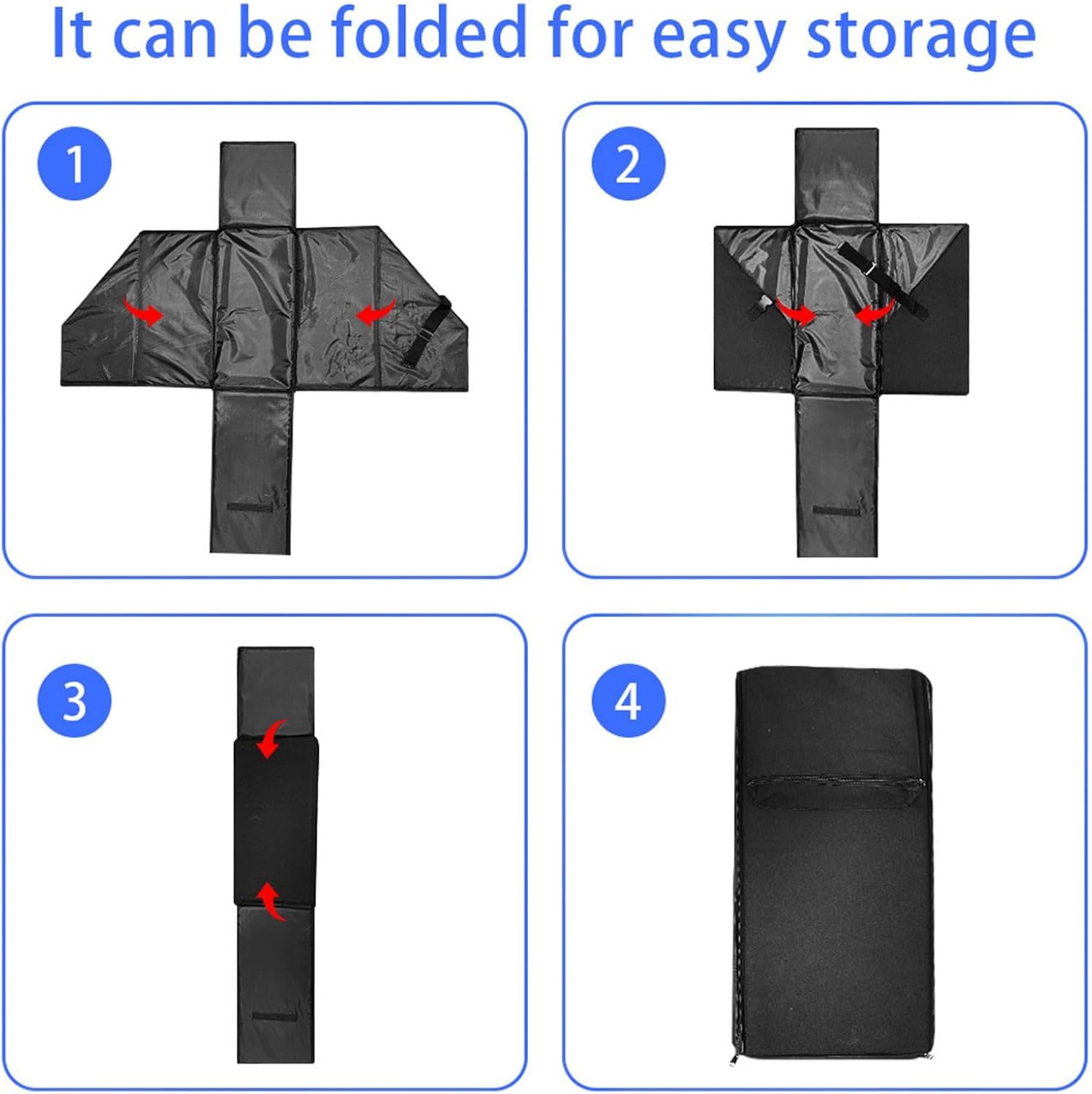 Folding Bike Storage Box and Car Trunk Organizer for Foldable, Space Saving Vertical Storage Solution with Oxford Fabric, Durable Protective Carrier for Car Trunk, SUV, and Small