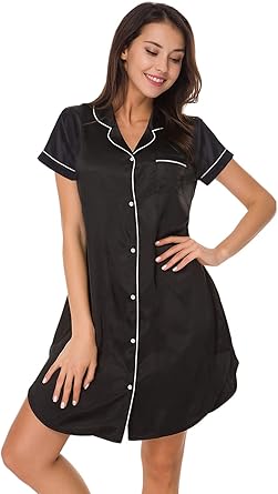 button down sleep gown