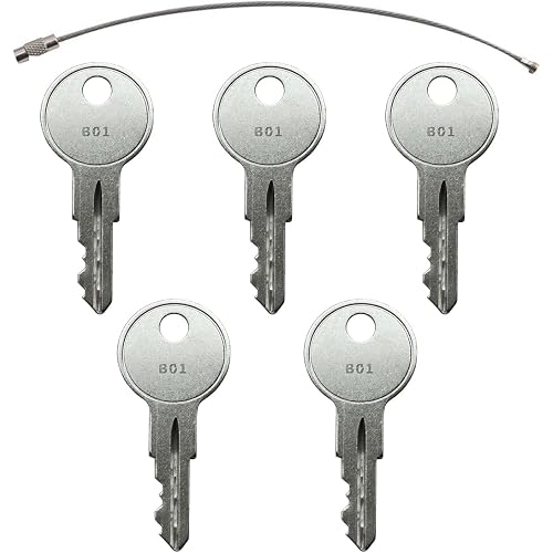 5PCS B01 Replacement Keys – Compatible with Husky & Dewalt Tool Boxes, Home Depot Tool Chests, Cabinets, and Truck Toolboxes, Pre-Cut