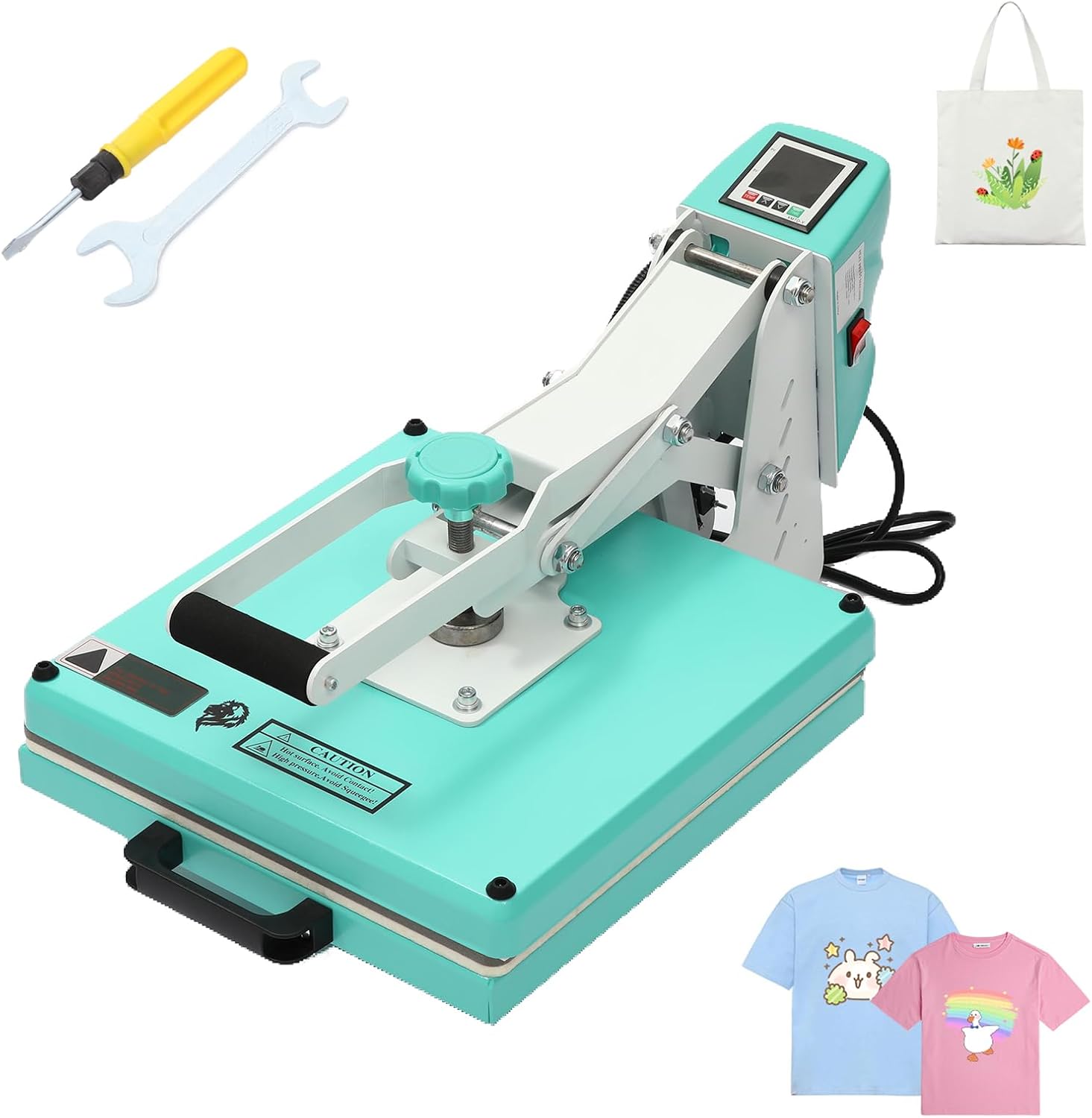 Prensa Térmica 15 x 15 para Camisetas, Sublimadora de Acero con Panel Grande