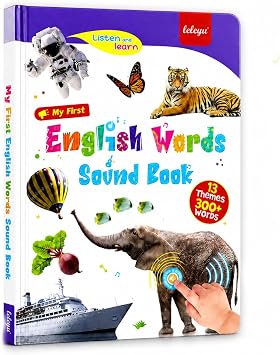 My First English Words Sound Book 470+ Words, 21 Themes, English Learning Talking Book Toys for Kids 3 4 5 6 Years Old Learn ABC Singing and Speech Music Toy for Babies3-9Y