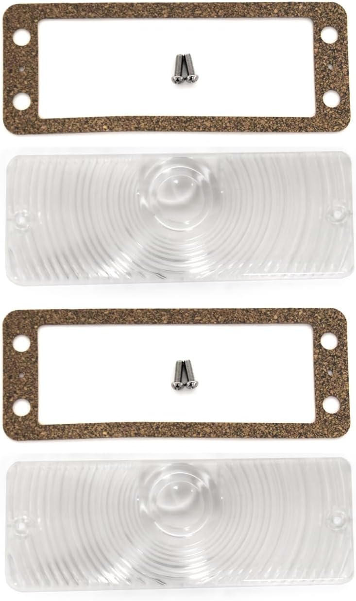 Turn Signal Parking Light Lens Kit Clear Pair For 1971-1980 International Harvester Scout II